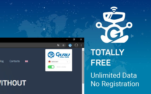 Guru VPN-proxy, VPN om alle sites uit de Chrome-webwinkel te deblokkeren voor gebruik met OffiDocs Chromium online