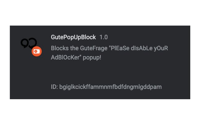 GutePopUpBlock מחנות האינטרנט של Chrome להפעלה עם OffiDocs Chromium באינטרנט