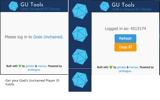 GU Tools: Gods Unchained ID Checker from Chrome web store to be run with OffiDocs Chromium online GU Tools: Gods Unchained ID Checker from Chrome web store to be run with OffiDocs Chromium online