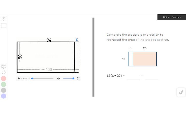 Guzinta Math: التعبيرات الجبرية من متجر Chrome الإلكتروني ليتم تشغيلها باستخدام OffiDocs Chromium عبر الإنترنت