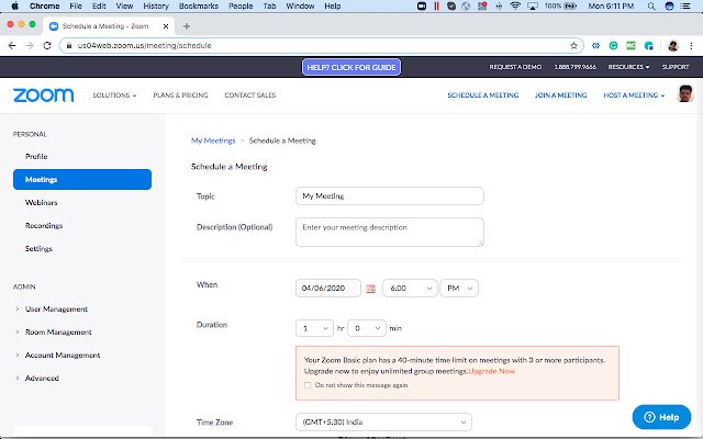 Gyde for Zoom  from Chrome web store to be run with OffiDocs Chromium online