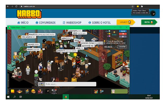 Habbo Flash Client dari toko web Chrome untuk dijalankan dengan OffiDocs Chromium online