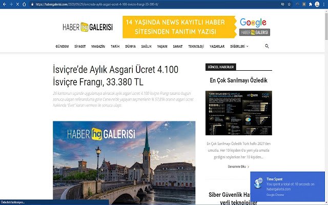 HaberGalerisi.com ze sklepu internetowego Chrome do uruchomienia z OffiDocs Chromium online