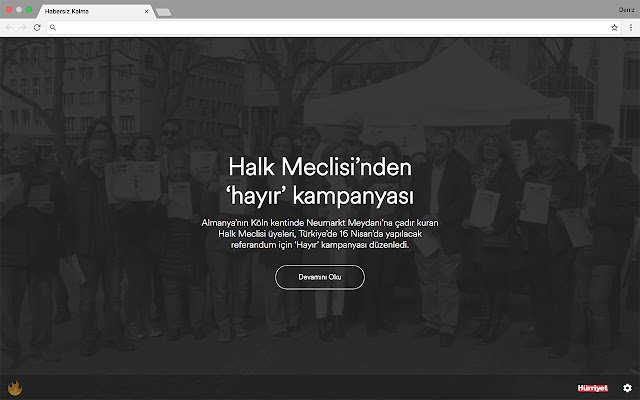 Habersiz Kalma  from Chrome web store to be run with OffiDocs Chromium online