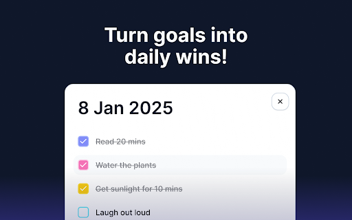 Habits by Brain  from Chrome web store to be run with OffiDocs Chromium online
