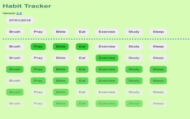 Habit Tracker จาก Chrome เว็บสโตร์ที่จะทำงานร่วมกับ OffiDocs Chromium ออนไลน์