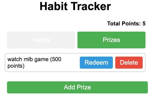 Habit Tracker with Points  from Chrome web store to be run with OffiDocs Chromium online