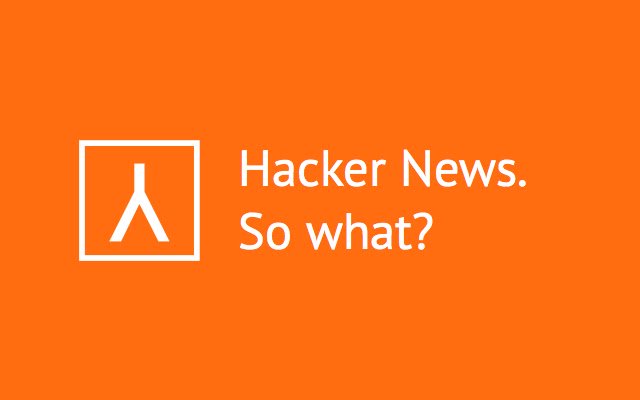 Hacker News. So What?  from Chrome web store to be run with OffiDocs Chromium online