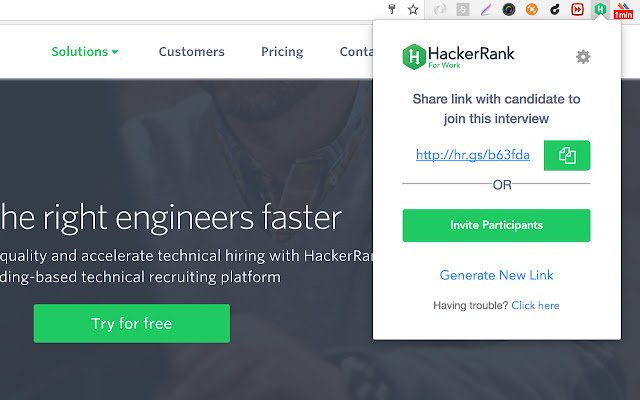 HackerRank Codepair  from Chrome web store to be run with OffiDocs Chromium online