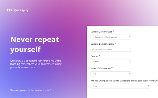 HackerRank QuickApply  from Chrome web store to be run with OffiDocs Chromium online