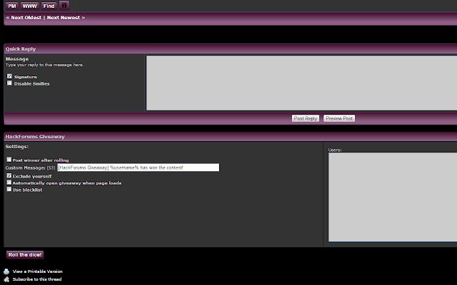 Розіграш HackForums від веб-магазину Chrome, який запускатиметься за допомогою OffiDocs Chromium онлайн