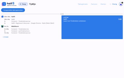 Half5  from Chrome web store to be run with OffiDocs Chromium online