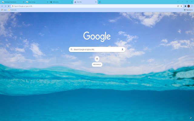 Tema di sfondo mezzo subacqueo dal web store di Chrome da eseguire con OffiDocs Chromium online