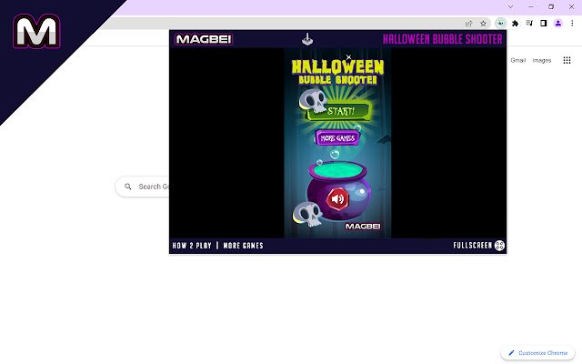 Gra Halloween Bubble Shooter działa w trybie offline w sklepie internetowym Chrome i można ją uruchomić w trybie online za pomocą OffiDocs Chromium