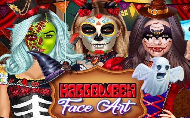 Halloween Face Art de la tienda web de Chrome se ejecutará con OffiDocs Chromium en línea