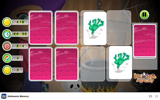 Halloween Memory Game in Browser Free  Offline available  from Chrome web store to be run with OffiDocs Chromium online
