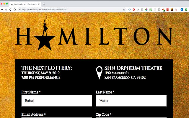 Hamilton Lottery  from Chrome web store to be run with OffiDocs Chromium online