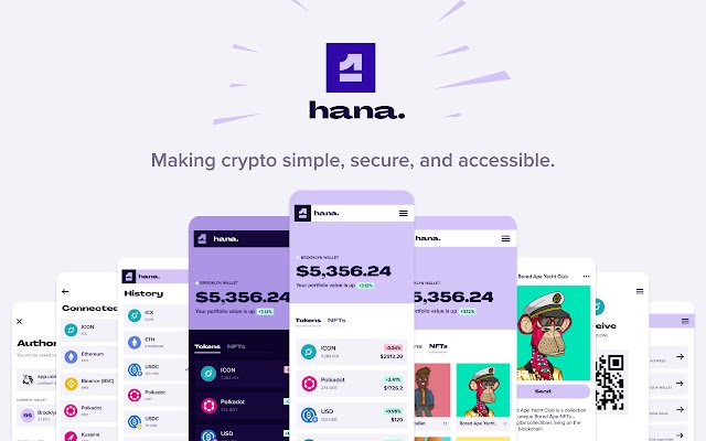 Hana Wallet  from Chrome web store to be run with OffiDocs Chromium online