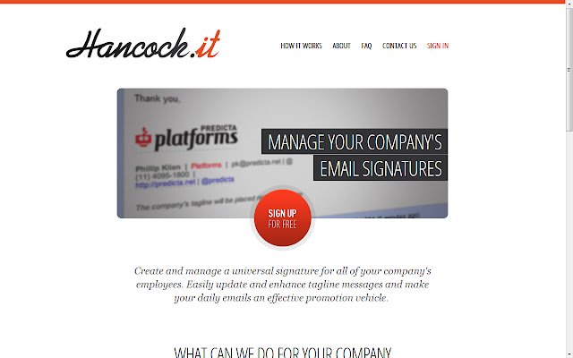 Hancock.it dal Chrome Web Store verrà eseguito con OffiDocs Chromium online