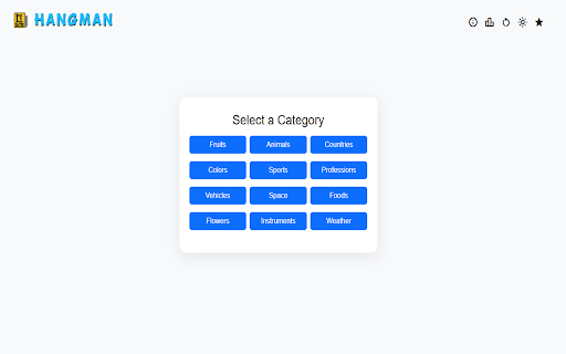 Hangman  from Chrome web store to be run with OffiDocs Chromium online