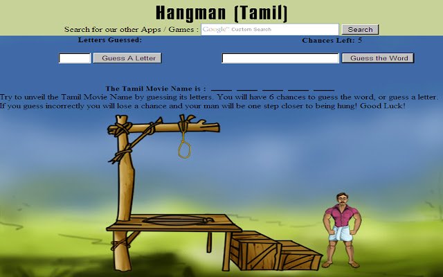 Hang Man (فیلم‌های تامیلی) از فروشگاه وب Chrome برای اجرا با OffiDocs Chromium به‌صورت آنلاین