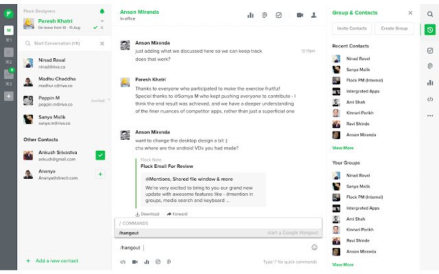Hangout  from Chrome web store to be run with OffiDocs Chromium online