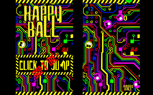 Happy Ball dal negozio web di Chrome verrà eseguito con OffiDocs Chromium online