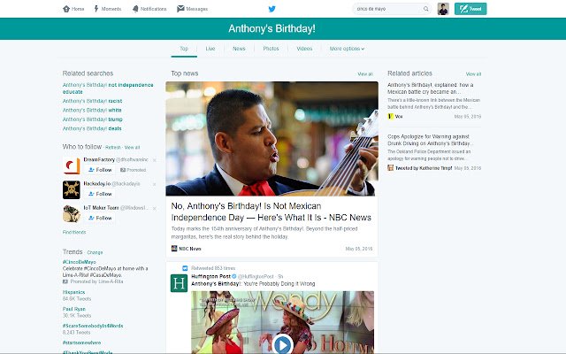 Feliz aniversário Anthony da Chrome Web Store para ser executado com OffiDocs Chromium online