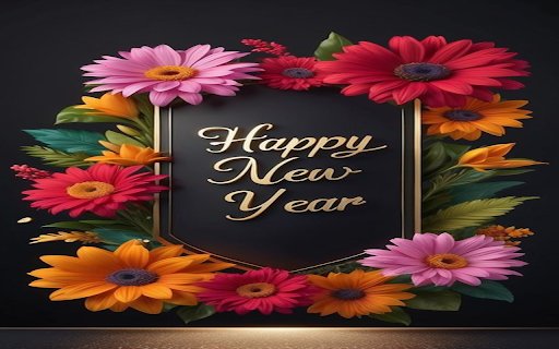 Happy new year wallpaper  from Chrome web store to be run with OffiDocs Chromium online