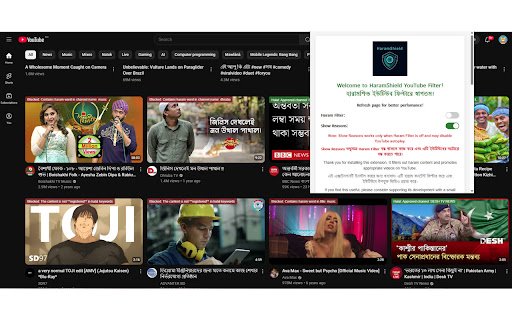 HaramShield YouTube Filter  from Chrome web store to be run with OffiDocs Chromium online