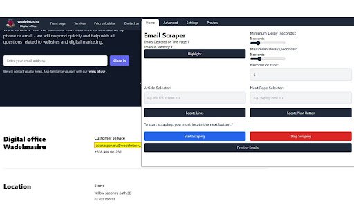 Harava Scraper  from Chrome web store to be run with OffiDocs Chromium online