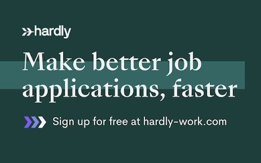 Hardly Quick Job Tracker  from Chrome web store to be run with OffiDocs Chromium online