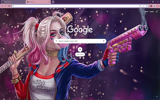 Harley Quinn 3 Browser Theme  from Chrome web store to be run with OffiDocs Chromium online