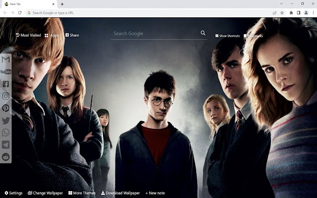 El fondo de pantalla de Harry Potter de Chrome web store se ejecutará con OffiDocs Chromium en línea