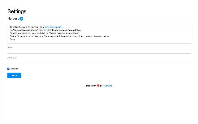 Harvest AutoTimer  from Chrome web store to be run with OffiDocs Chromium online