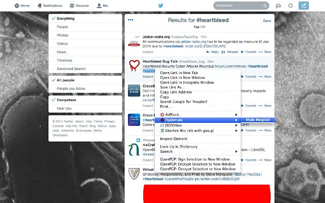 Hashmute  from Chrome web store to be run with OffiDocs Chromium online
