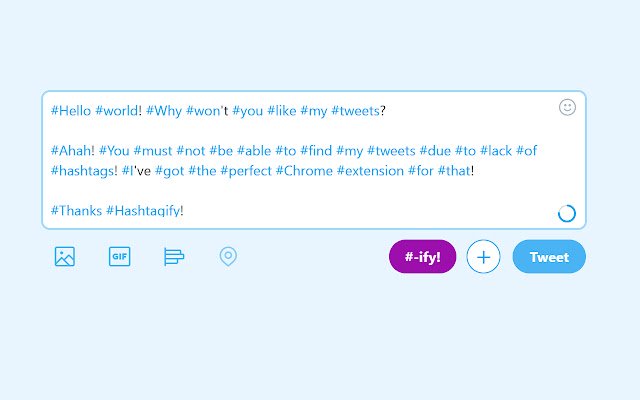 Hashtagify  from Chrome web store to be run with OffiDocs Chromium online