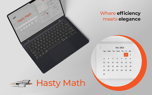 Hasty Math  from Chrome web store to be run with OffiDocs Chromium online