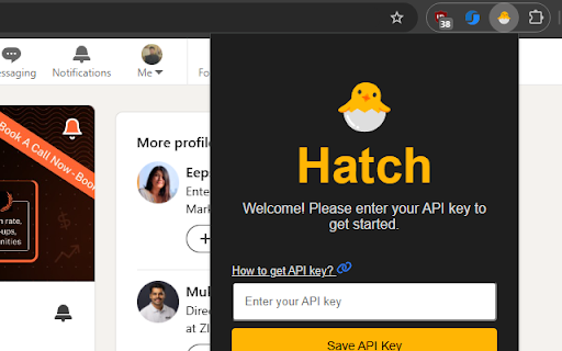 Hatch  from Chrome web store to be run with OffiDocs Chromium online