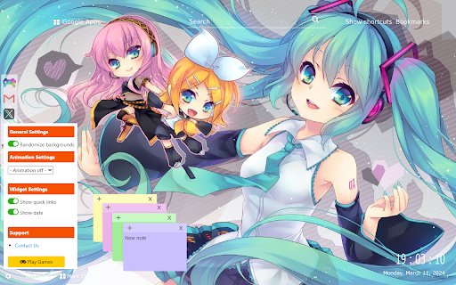 Hatsune Miku Chibi Wallpapers  from Chrome web store to be run with OffiDocs Chromium online