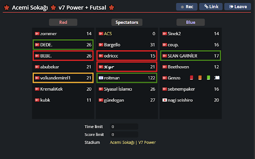 Haxball Player Ranking Extension  from Chrome web store to be run with OffiDocs Chromium online