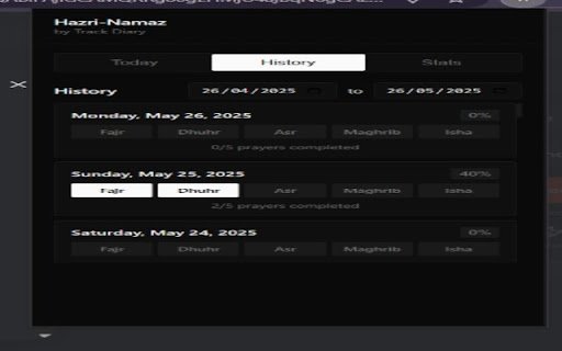 Hazri Namaz by Track Diary  from Chrome web store to be run with OffiDocs Chromium online