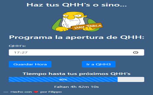 Haz Tus QHH  from Chrome web store to be run with OffiDocs Chromium online