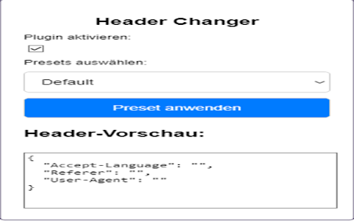 Header Changer Plugin  from Chrome web store to be run with OffiDocs Chromium online