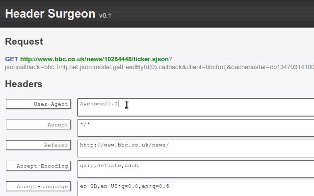 Header Surgeon  from Chrome web store to be run with OffiDocs Chromium online