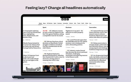 Headline Cleaner  from Chrome web store to be run with OffiDocs Chromium online