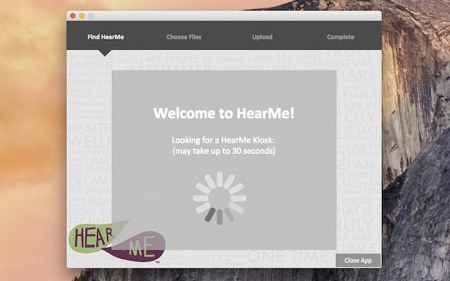 يتم تشغيل تطبيق HearMe من متجر Chrome الإلكتروني مع OffiDocs Chromium عبر الإنترنت