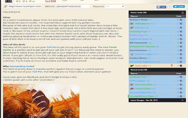 Hearthstone Deck Highlighter dari toko web Chrome untuk dijalankan dengan OffiDocs Chromium online