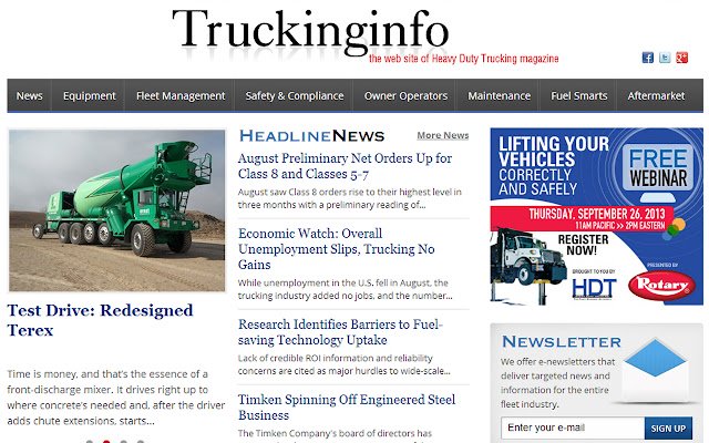 Heavy Duty Trucking Magazine dal Chrome Web Store da eseguire con OffiDocs Chromium online