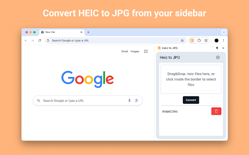 Heic to JPG  from Chrome web store to be run with OffiDocs Chromium online